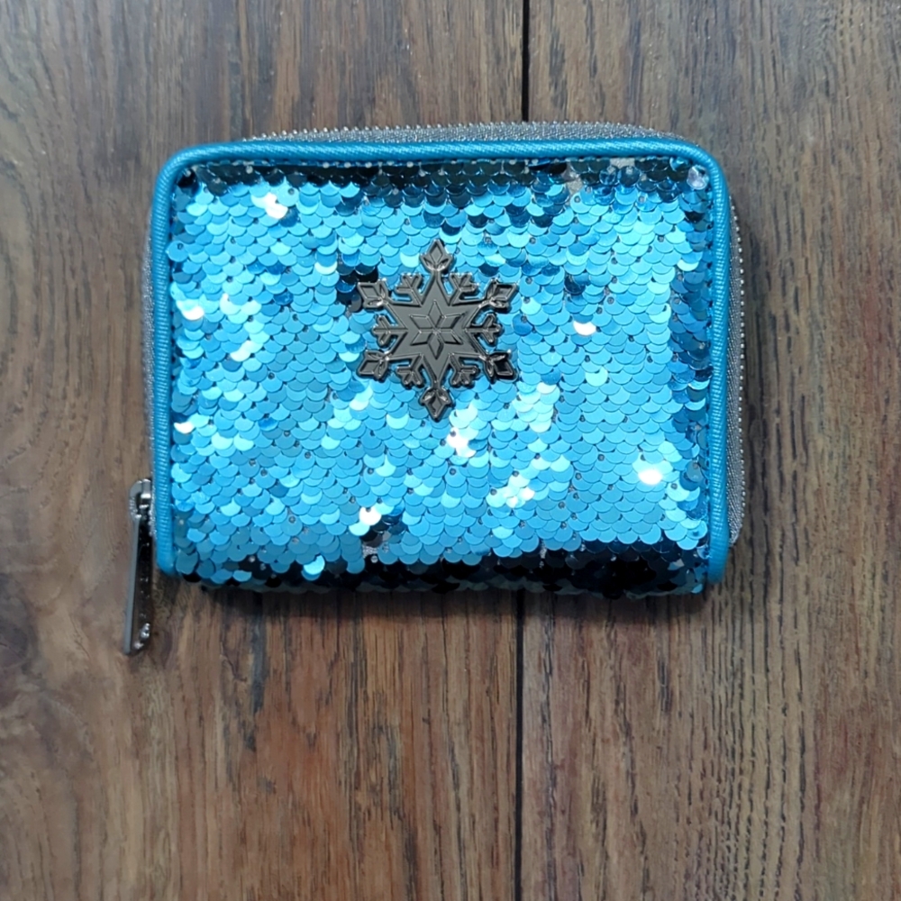 Frozen blue loungefly wallet